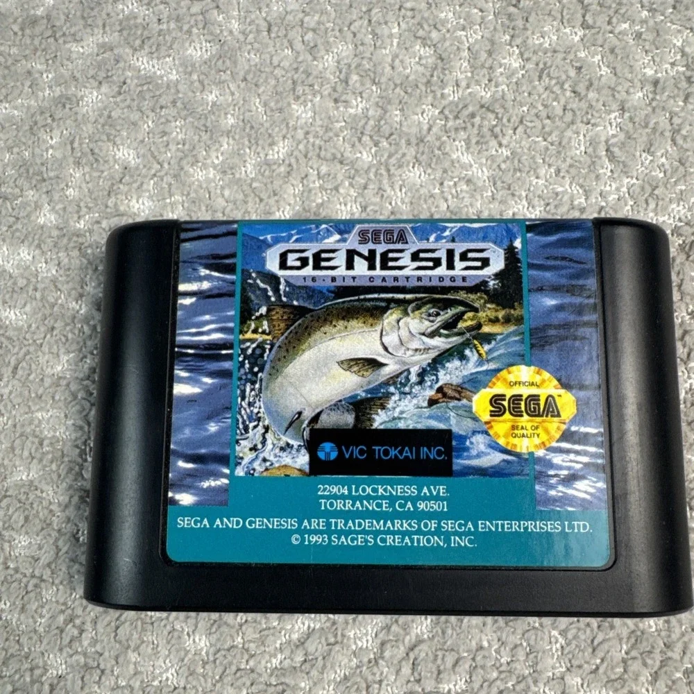 King Salmon: The Big‎ Catch (Sega Genesis, 1993) No Manual TESTED!